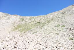 Starting up the cirque headwall to the ridge [fri jul 6 09:58:39 mdt 2018]